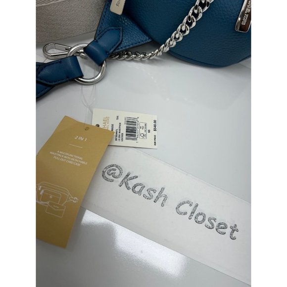 Michael Kors Maisie 2-in-1 Sling WaistPack Large Fanny bag Crossbody Teal - Picture 8 of 12